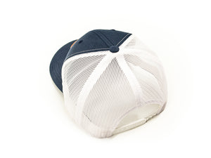 Leather Patch Hat - Navy