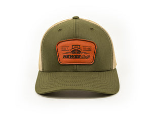 Leather Patch Hat - Moss